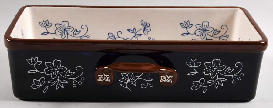 Floral Lace-Blue Multifunctional Baker No Lid Or Drip Tray by Temp-Tations-1