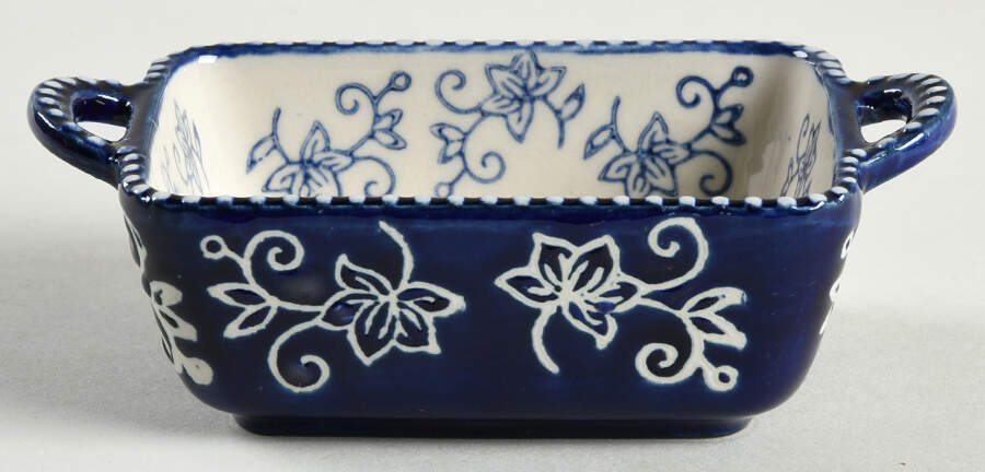 Floral Lace-Blue Individual Dip Dish by Temp-Tations-1