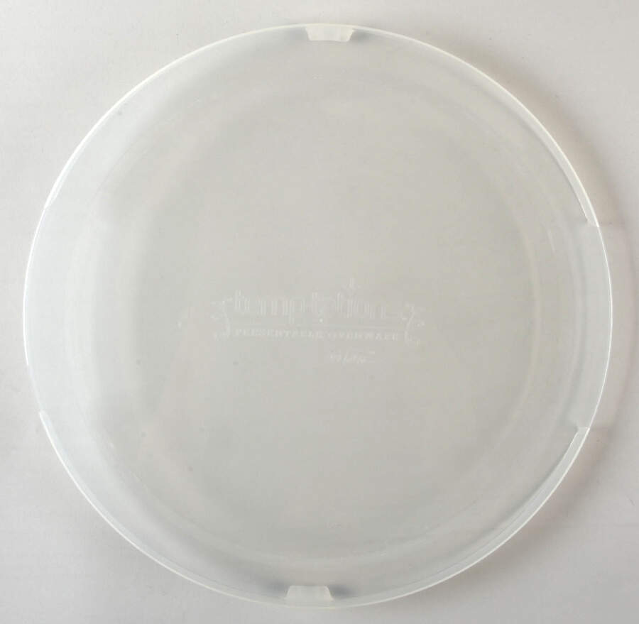 Floral Lace-Blue Plastic Lid for 3 Qt Round Baker for Baker & Ramekins Set (Chip & Dip) by Temp-Tations-1