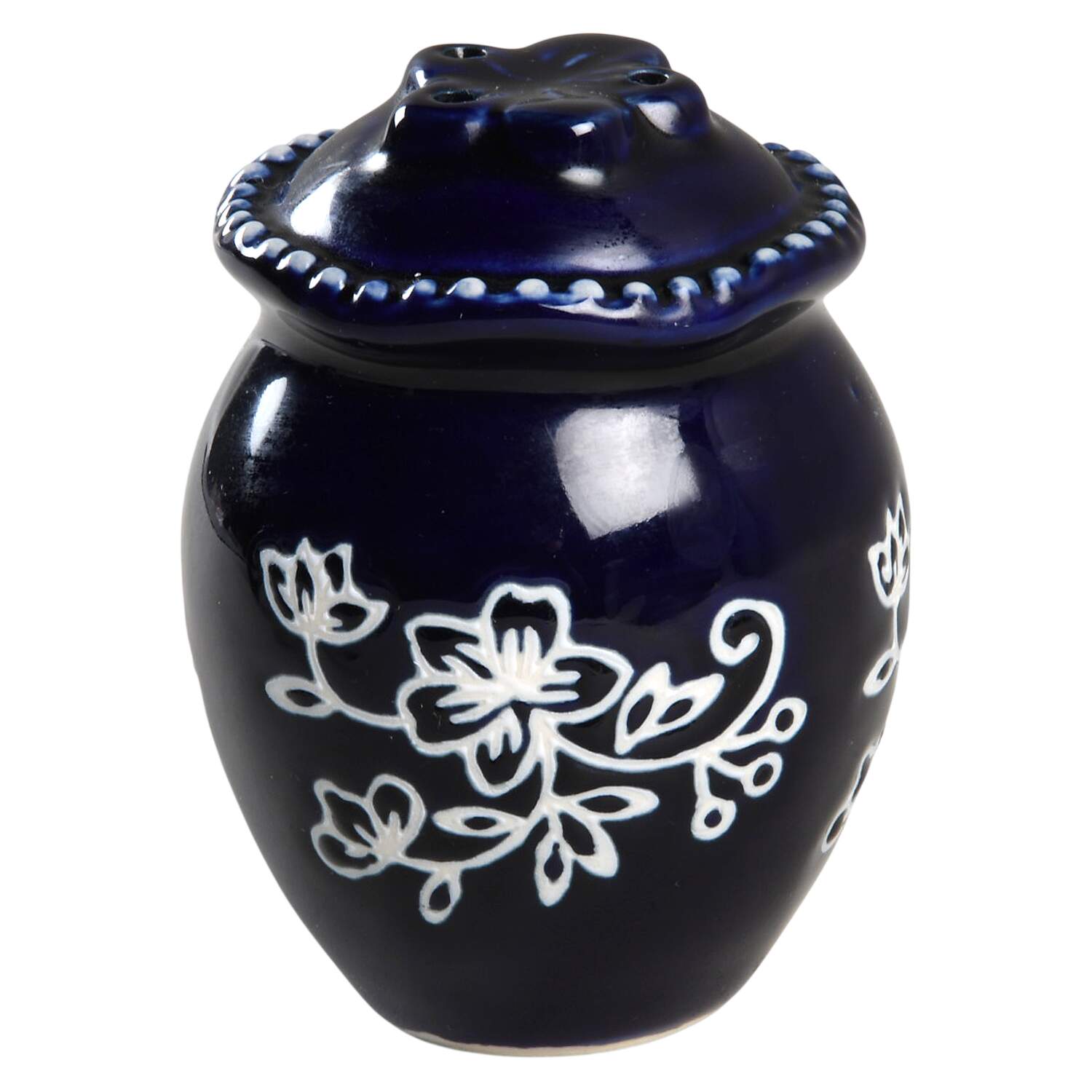 Floral Lace-Blue Pepper Shaker by Temp-Tations-1