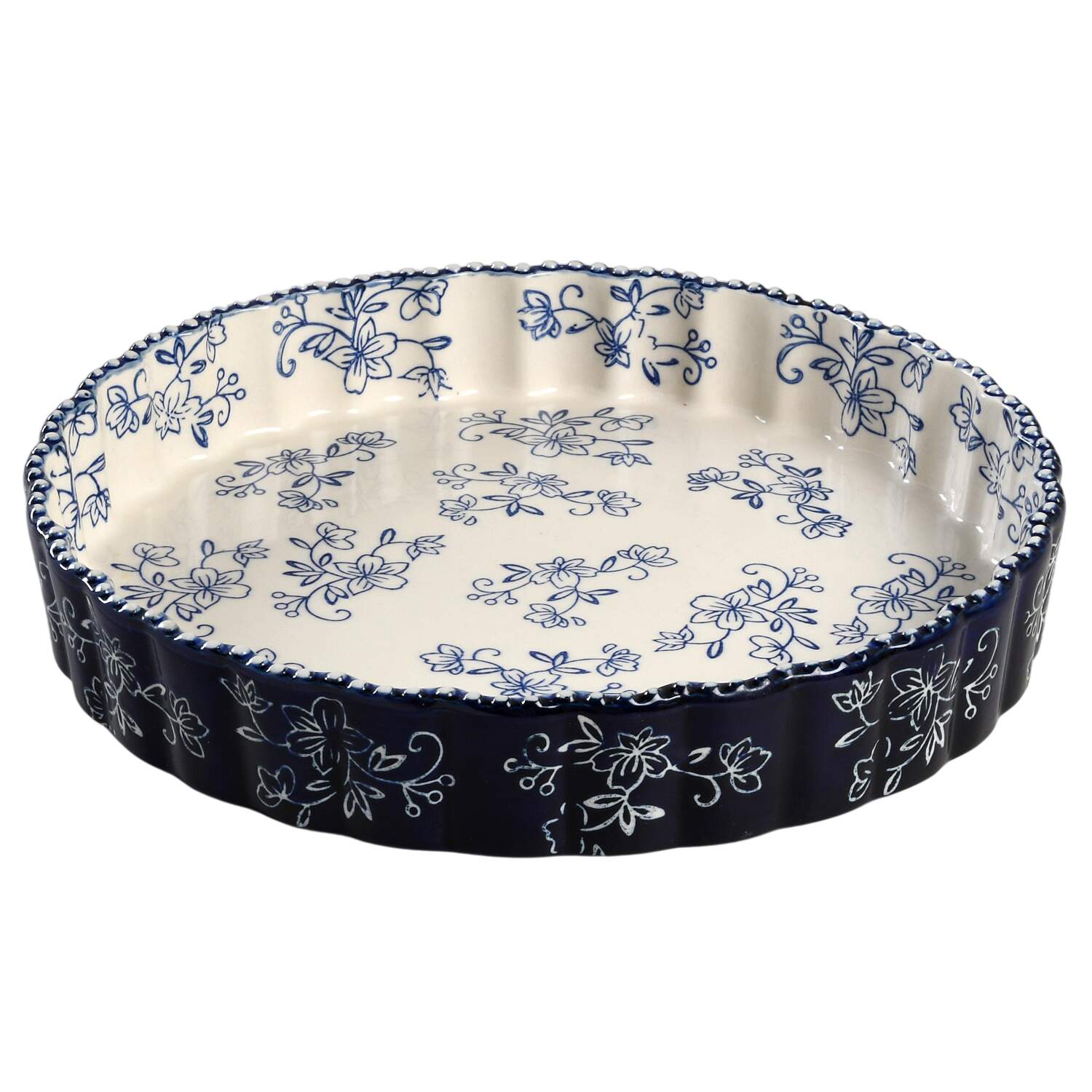 Floral Lace-Blue 11'' Quiche by Temp-Tations-1