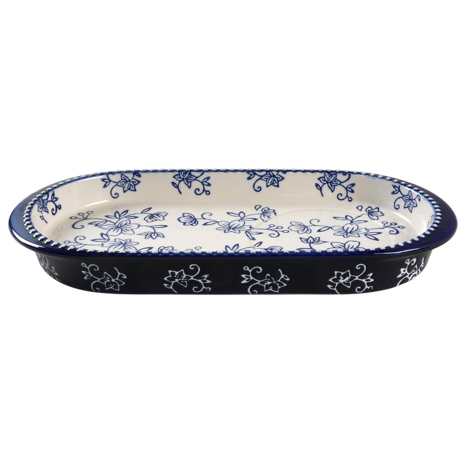 Floral Lace-Blue Tray for 20 Oz Soup Mug & Sandwich Set by Temp-Tations-1