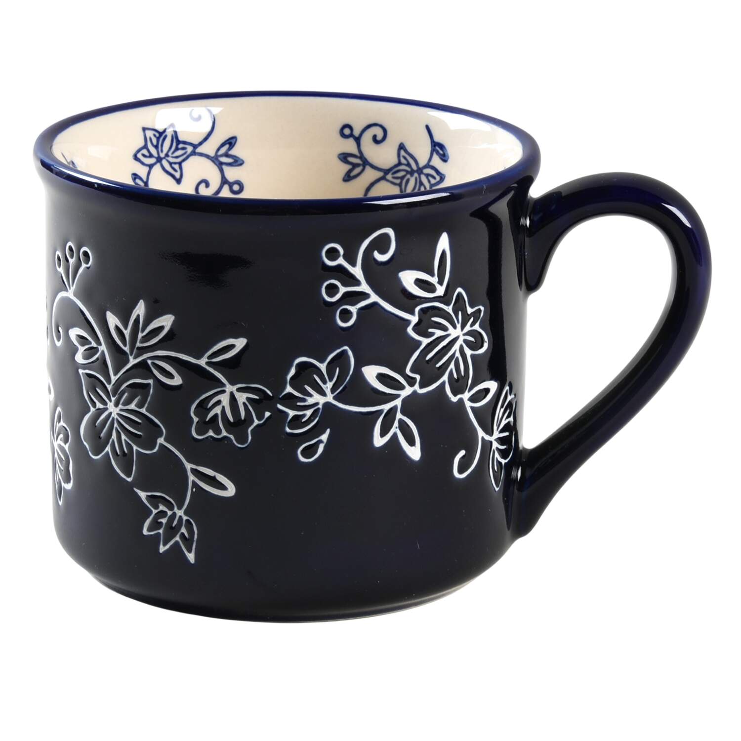 Floral Lace-Blue 20 Oz Soup Mug by Temp-Tations-1