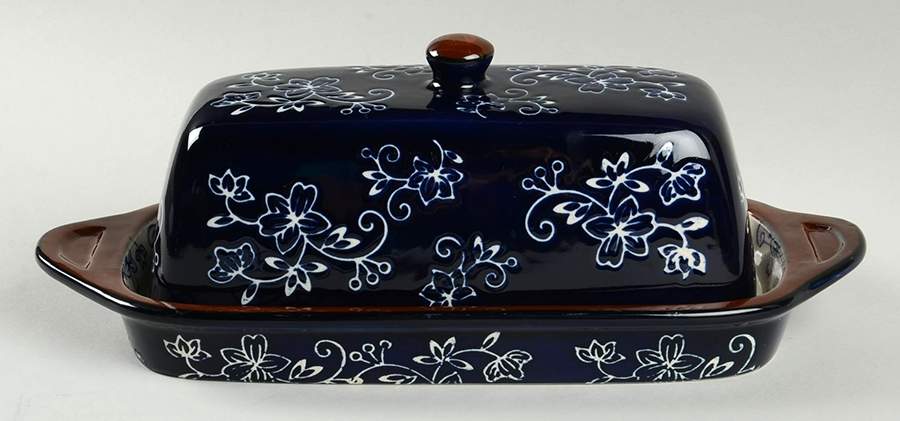 Floral Lace-Blue 1/4 Lb Covered Butter by Temp-Tations-1