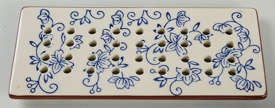 Floral Lace-Blue Drip Tray for Loaf Pan by Temp-Tations-1