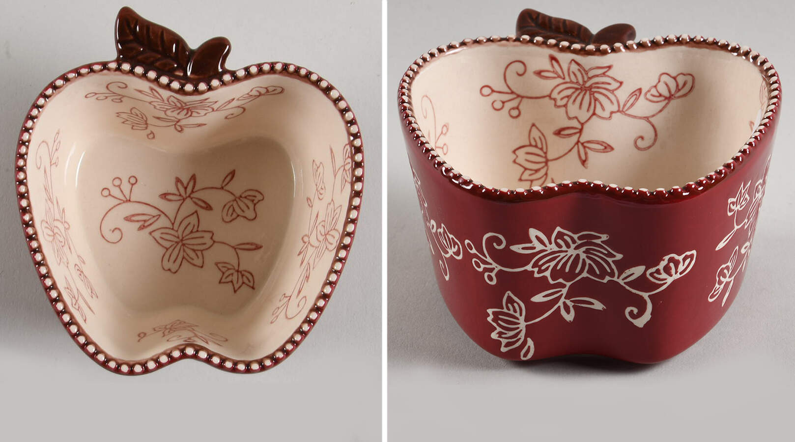 Floral Lace Cranberry Individual Baker by Temp-Tations-1