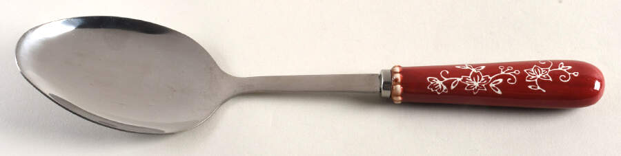 Floral Lace Cranberry Tablespoon (Serving Spoon) by Temp-Tations-1