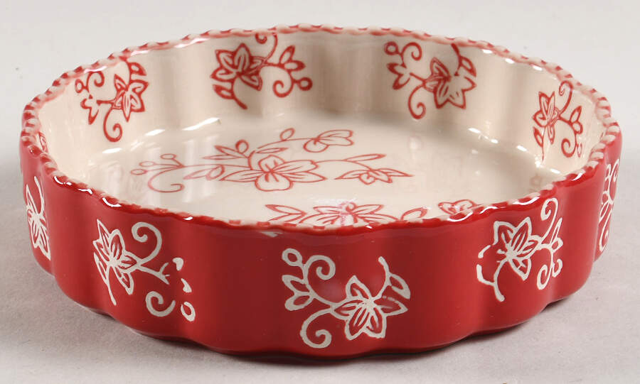 Floral Lace Cranberry Creme Brulee Ramekin by Temp-Tations-1