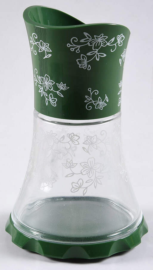 Floral Lace Green Salt Mill by Temp-Tations-1