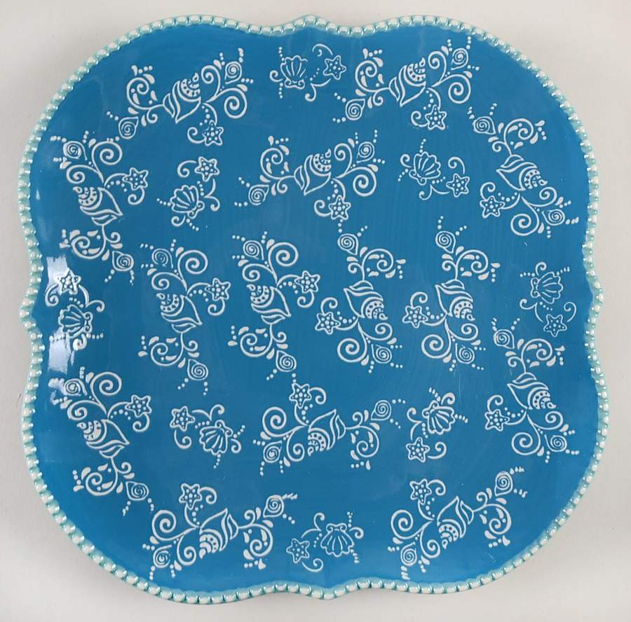 Floral Lace Summer Square Dinner Plate by Temp-Tations-1