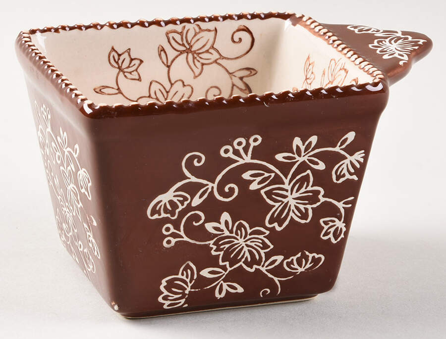 Floral Lace Chocolate Individual Square Baker by Temp-Tations-1