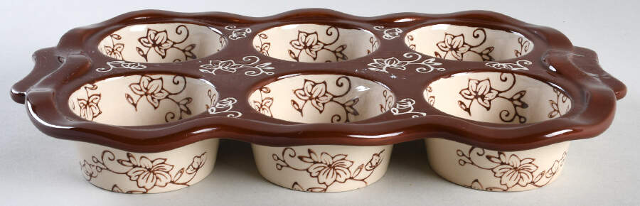 Floral Lace Chocolate Muffin Pan (Holds 6 Muffins) by Temp-Tations-1