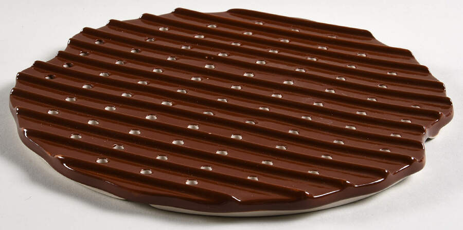 Floral Lace Chocolate Grill Insert for 9" Round Multifunction Baker by Temp-Tations-1