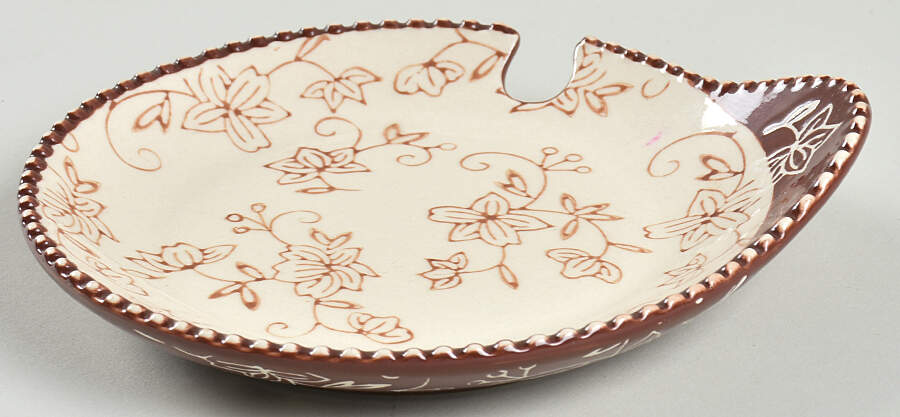Floral Lace Chocolate Lid-It Saucer for 24 Oz Soup Mug by Temp-Tations-1