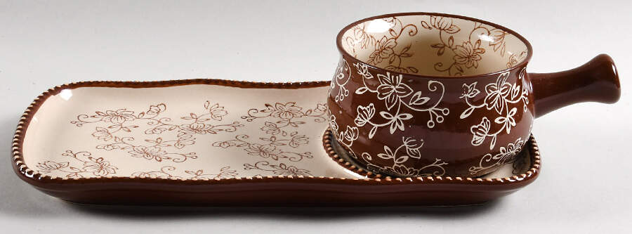 Floral Lace Chocolate Soup Mug & Sandwich Set by Temp-Tations-1