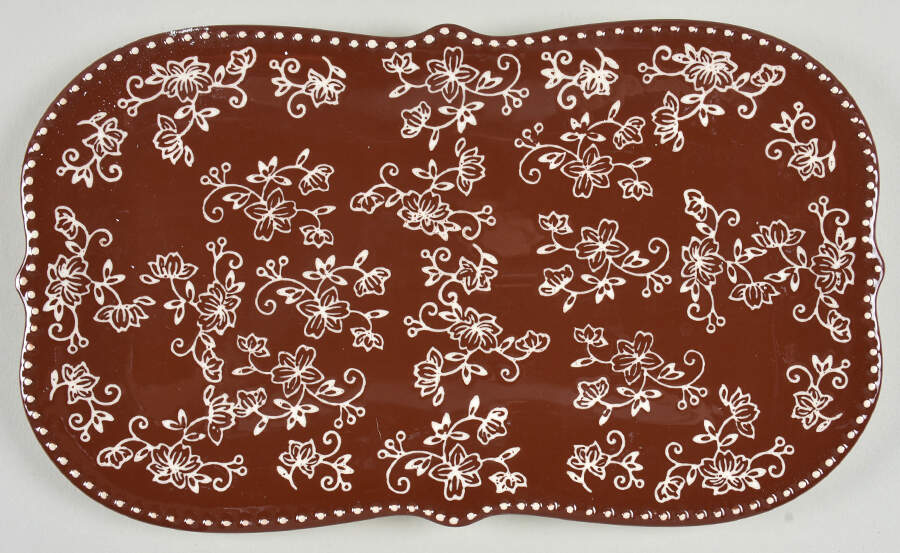 Floral Lace Chocolate Soup & Sandwich Set-Tray by Temp-Tations-1