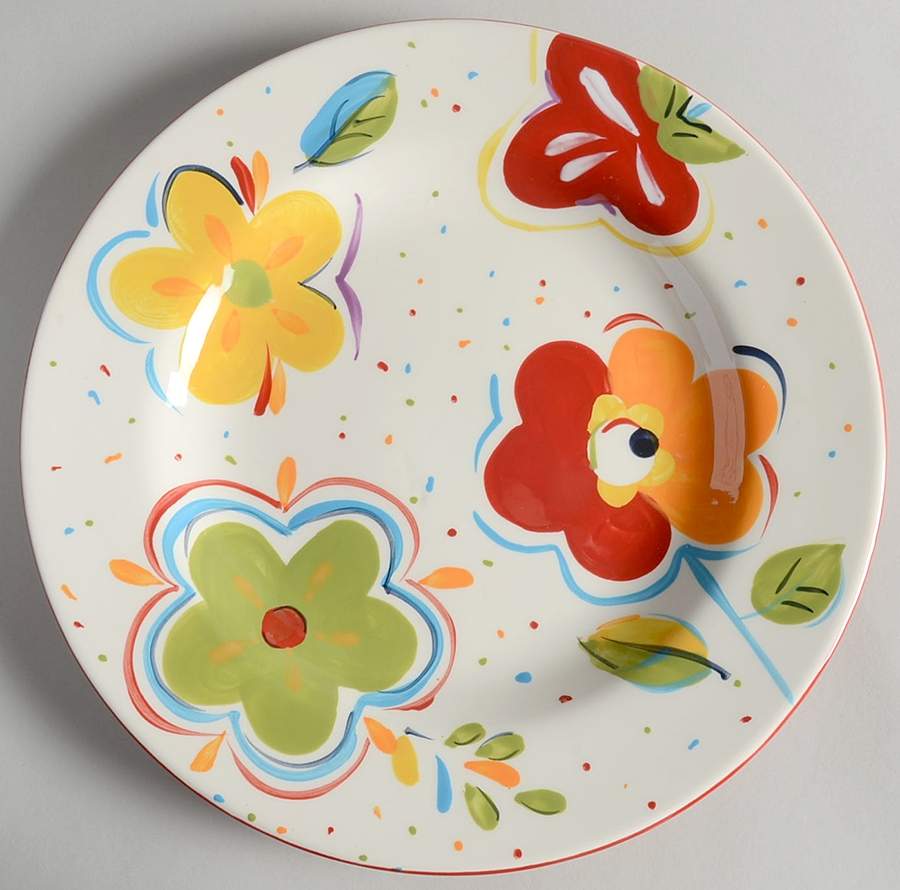 Flower Fantasy Dinner Plate by Tabletops Unlimited-1