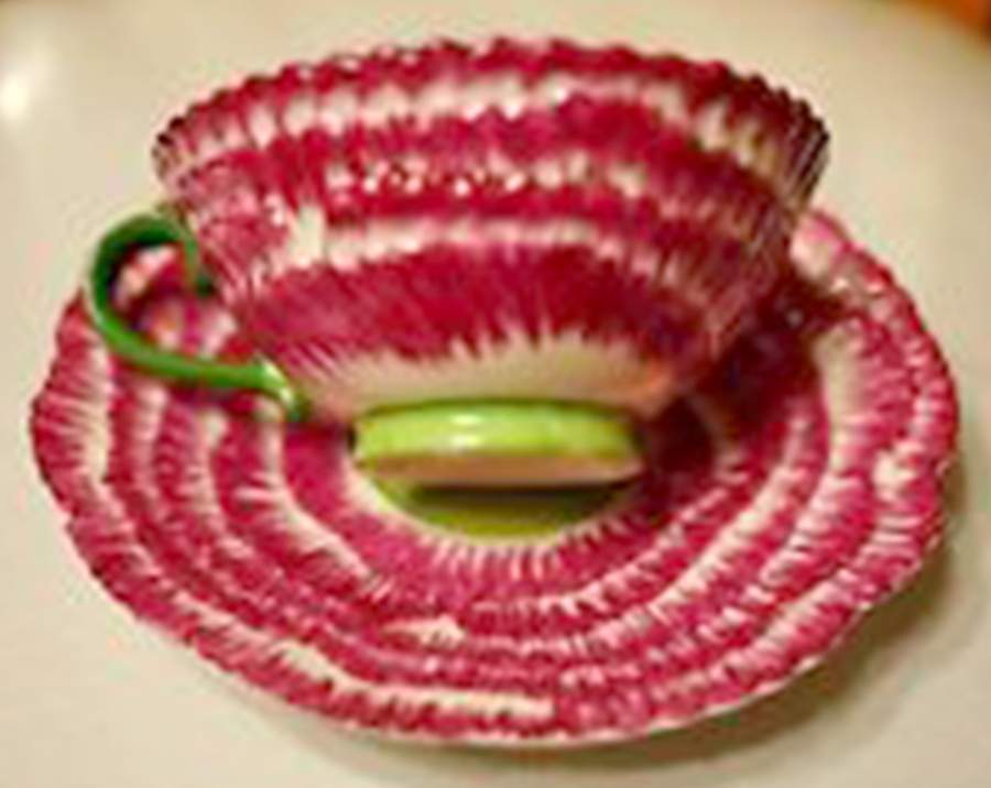 Conservatory Collection Flat Cup & Saucer Set by Two's Company-1