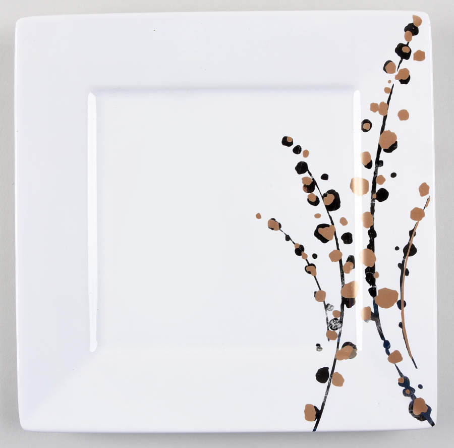 Wheat Sprig Salad Plate by Tahari Home-1