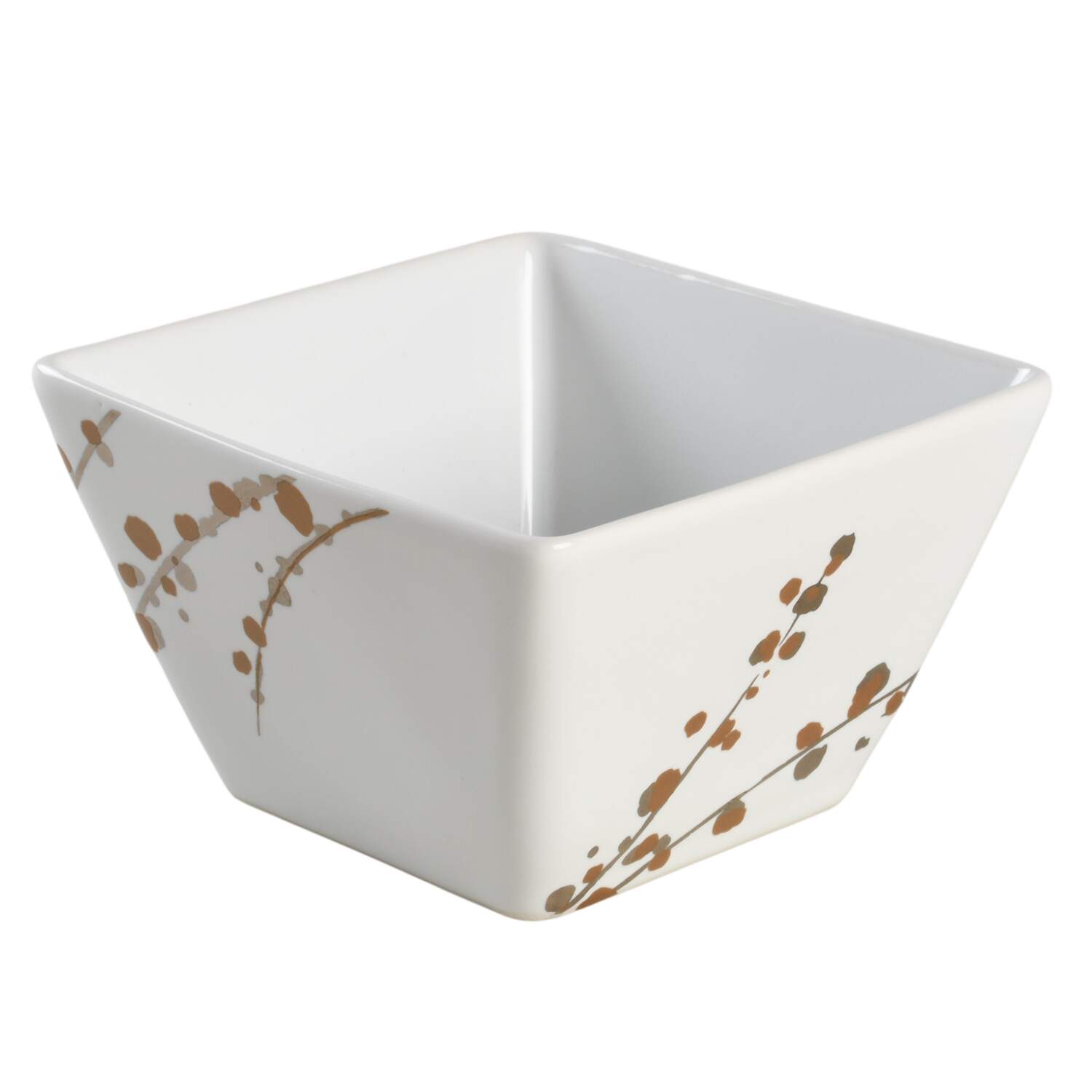 Wheat Sprig Square Cereal Bowl by Tahari Home-1