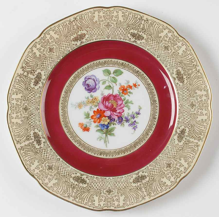 TIR589 Red Dinner Plate by Tirschenreuth-1