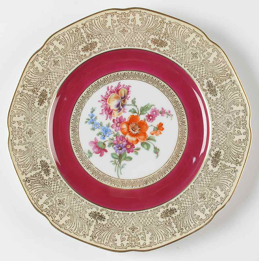 TIR589 Red Dinner Plate by Tirschenreuth-1