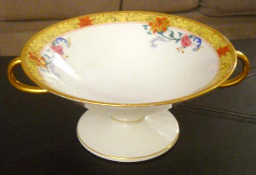 Vieux Chine Footed Cream Soup Bowl by Tressemanes & Vogt-1