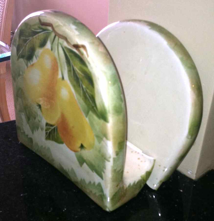 Antique Fruits Napkin Holder by Tabletops Unlimited-1