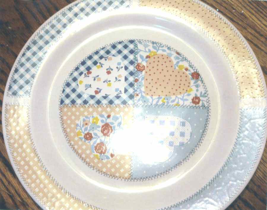 Quilted Hearts Salad Plate by Tabletops Unlimited-1
