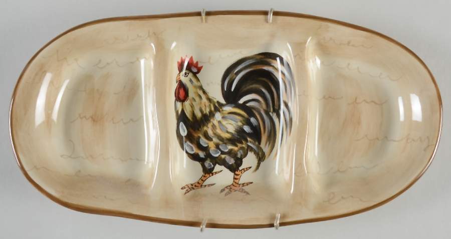 Sonoma-Sonama Rooster 3-Part Relish by Tabletops Unlimited-1