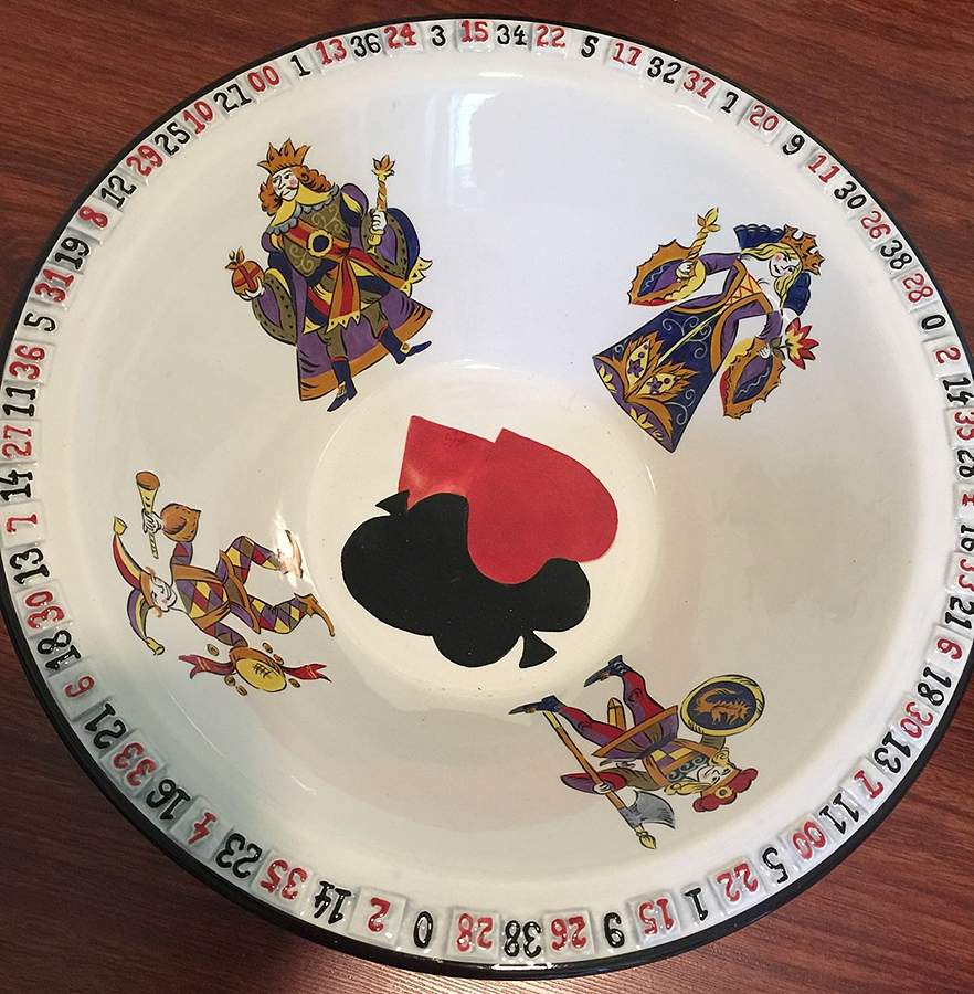 King of Hearts 12" Round Serving Bowl by Tabletops Unlimited-1