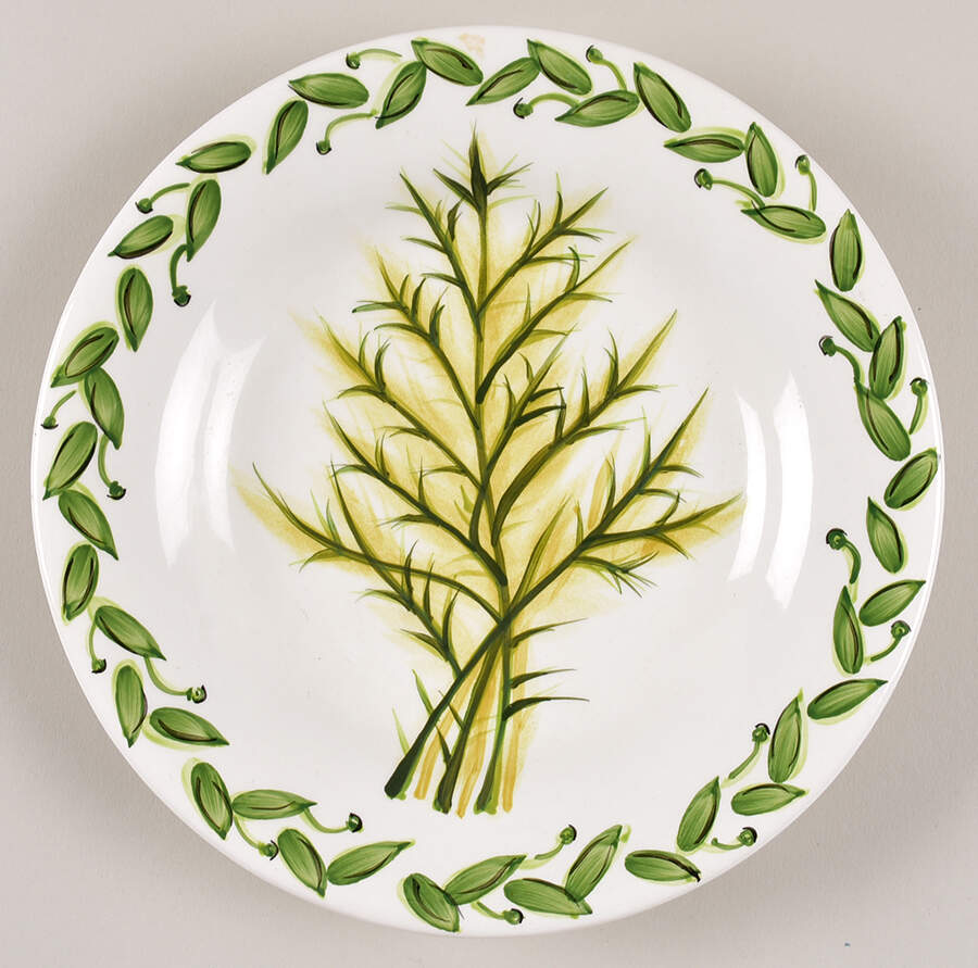 Botanical Herbs Salad Plate by Tabletops Unlimited-1