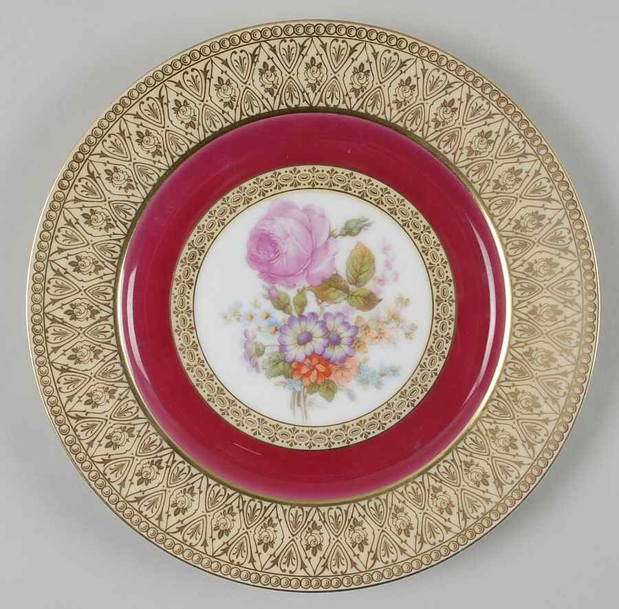 TIR170 Red Salad Plate by Tirschenreuth-1