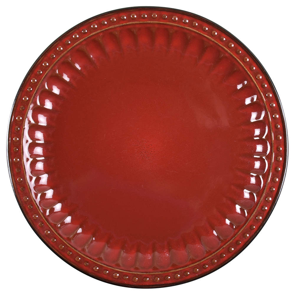 Beads Red Dinner Plate by Tabletops Unlimited-1