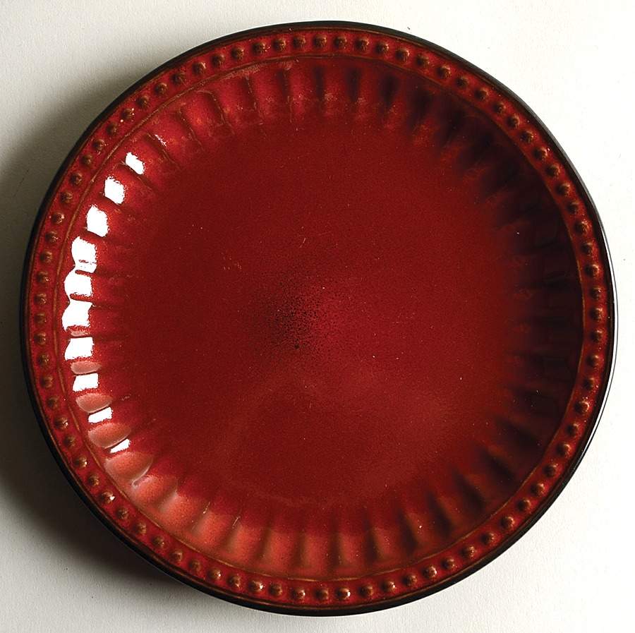 Beads Red Salad Plate by Tabletops Unlimited-1