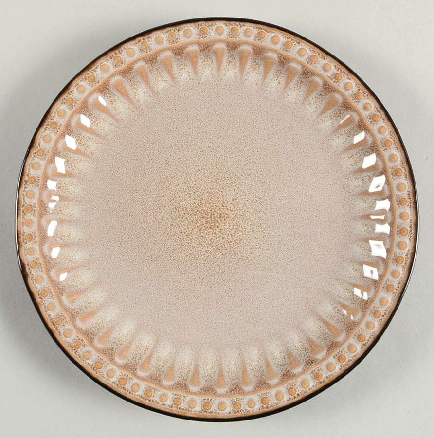 Beads Taupe Salad Plate by Tabletops Unlimited-1