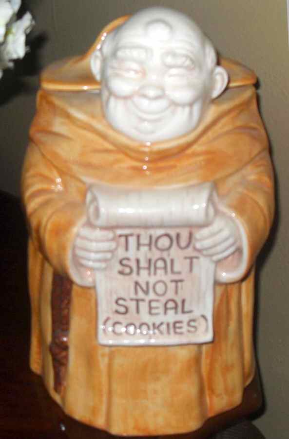 Monk Cookie Jar & Lid by Treasure Craft-1
