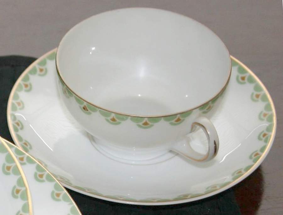 TIR604 Footed Cup & Saucer Set by Tirschenreuth-1