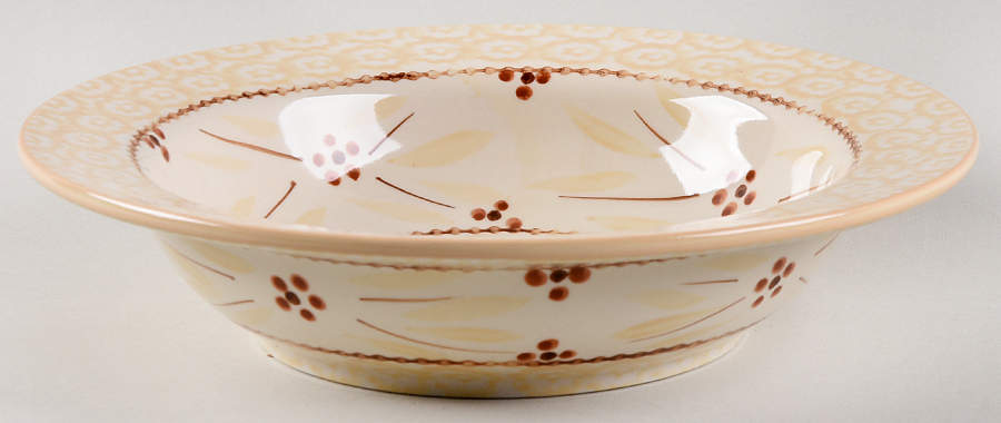 Old World Cream 8" Individual Pasta Bowl by Temp-Tations-1