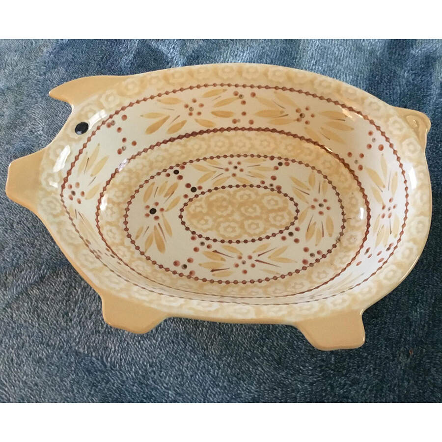 Old World Cream 10" Figural Serving Bowl by Temp-Tations-1
