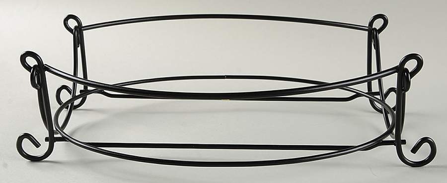 Old World Cream Metal Stand for 13" Oval Baker by Temp-Tations-1