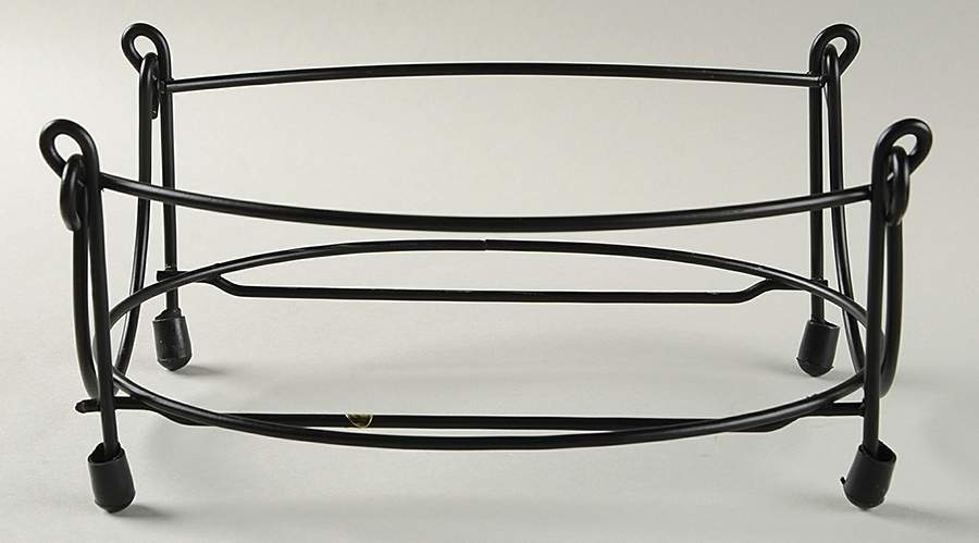 Old World Cream Metal Stand for 10" Oval Baker by Temp-Tations-1