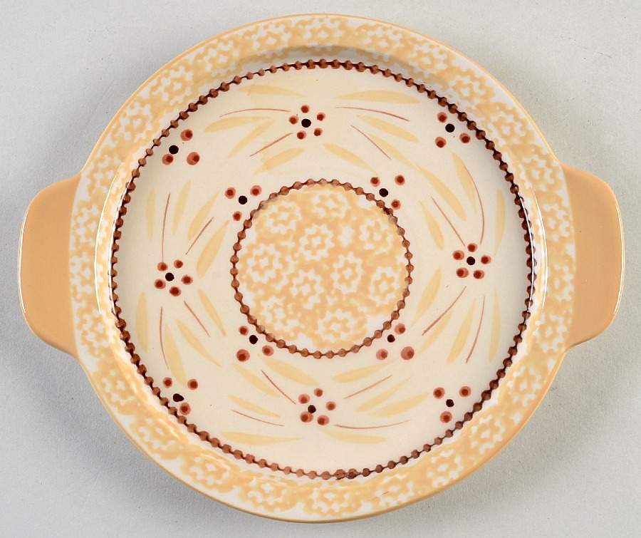 Old World Cream 8" Round Lid-It (Trivet,Tray,Baker Lid) by Temp-Tations-1