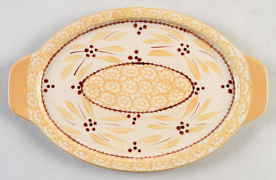 Old World Cream 10" Oval Lid-It (Trivet,Tray,Baker Lid) by Temp-Tations-1
