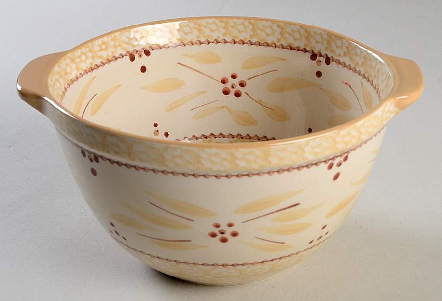 Old World Cream 7" 1.5 Qt Round Bowl by Temp-Tations-1