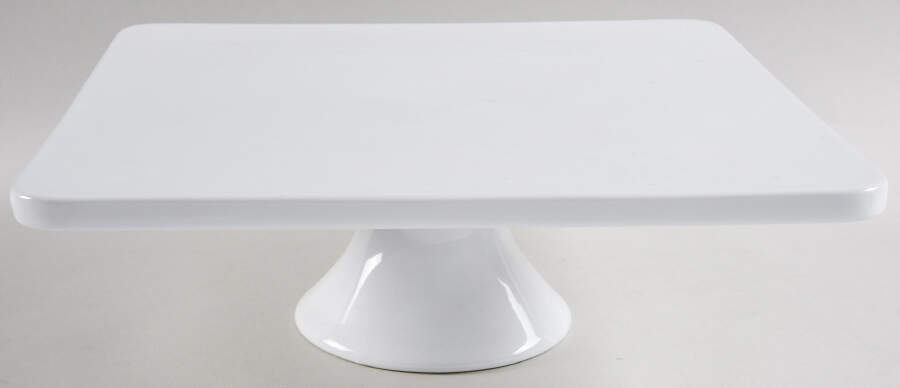 TPA3 (Porcelain Ceramic) 11" Diameter Square Pedestal Cake Stand by The Palm Restaurant-1