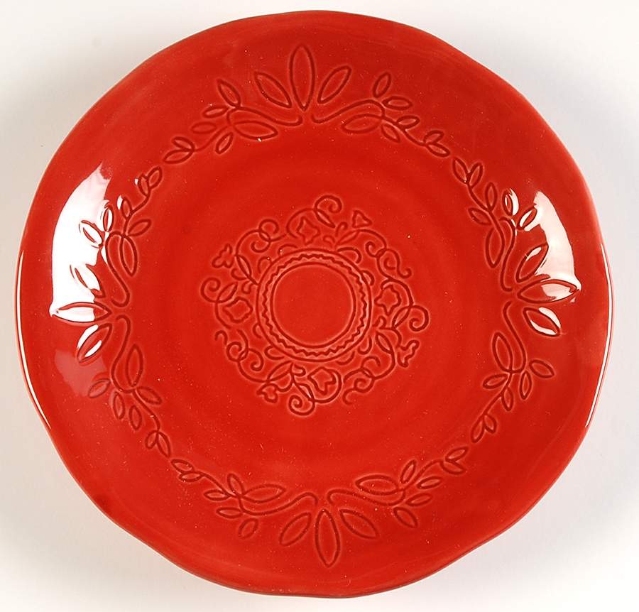 Espana Antica Red Salad Plate by Tabletops Unlimited-1