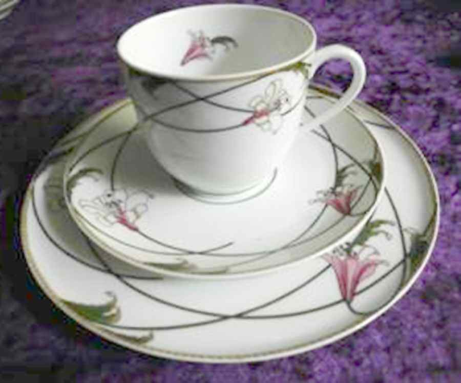 R6L24 Footed Cup & Saucer Set by Royal Limoges-1