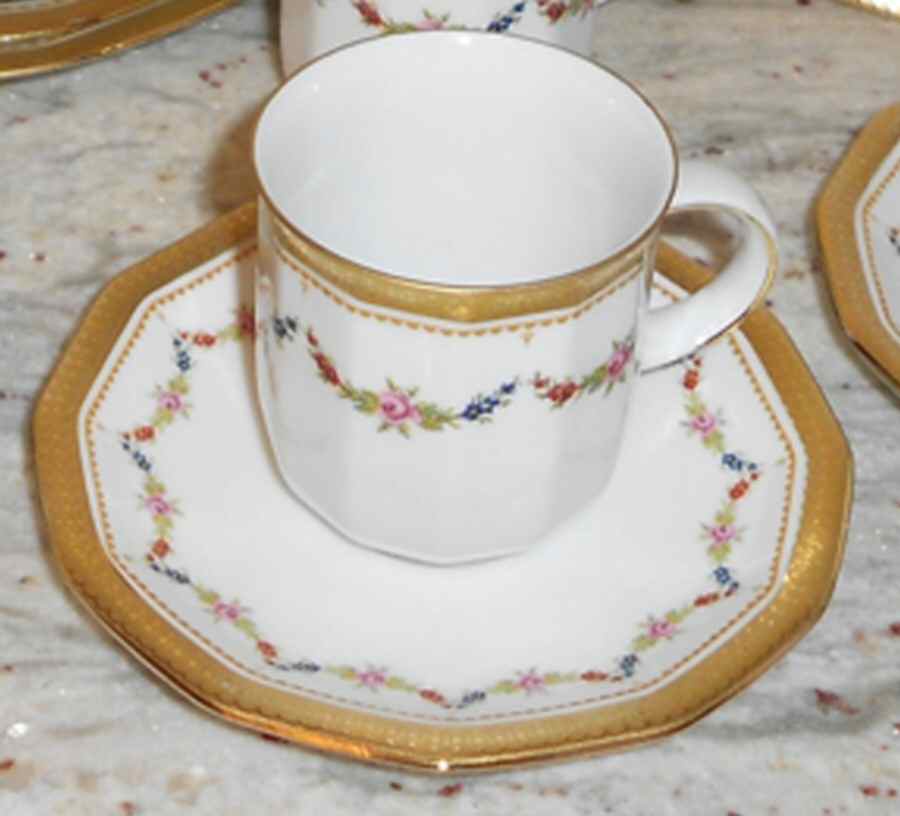TIR608 Flat Demitasse Cup & Saucer Set by Tirschenreuth-1