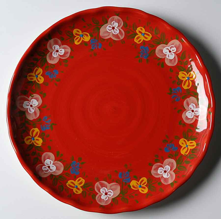 Pasha Red Dinner Plate by Tabletops Unlimited-1